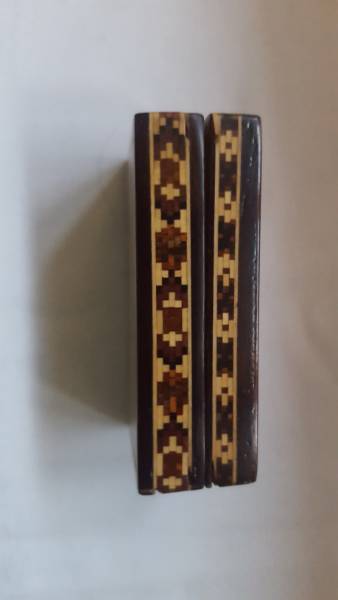 Tumbling Block Double Tunbridge Stamp Box