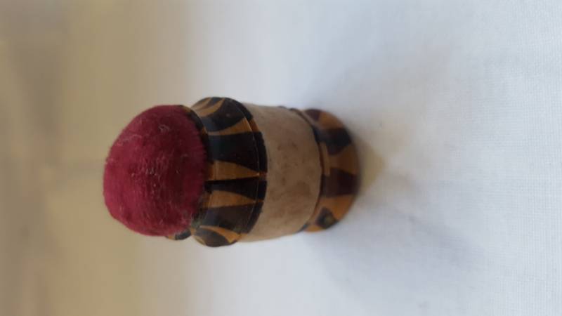 Tunbridge Ware Pin Cushion and Waxer