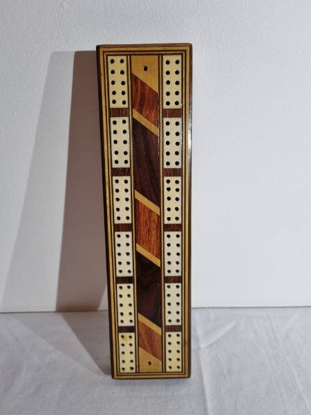 Triple Lane Victorian Walnut Cribbage Board