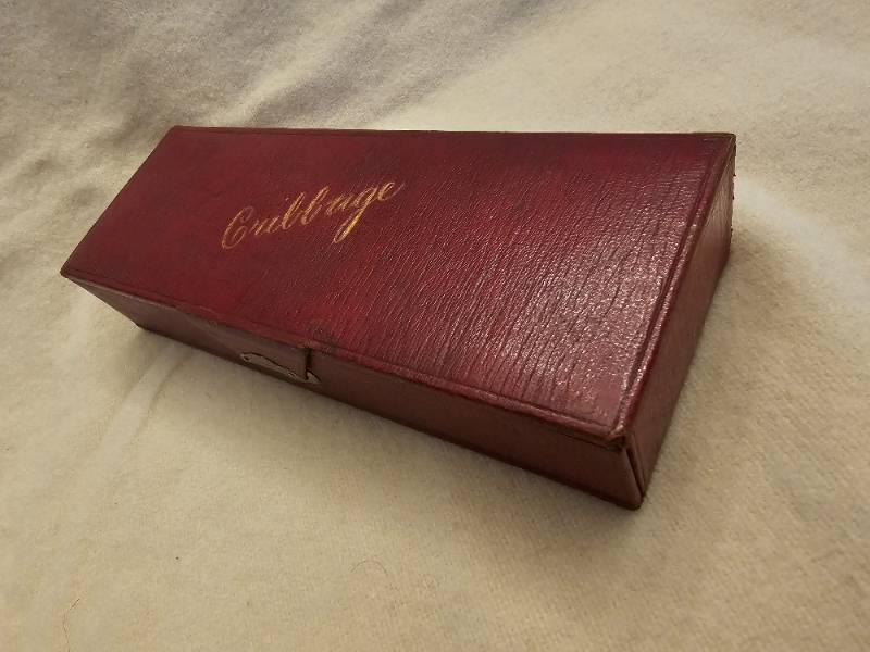 Thomas De La Rue Red Moroccan Cribbage Compendium