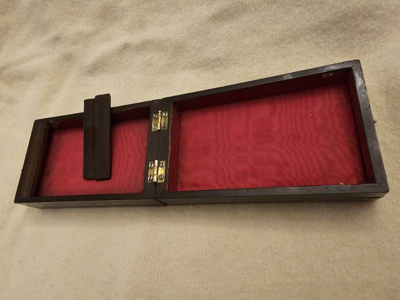 Stunning Victorian Rosewood & Mother of Pearl Folding Cribbage Board