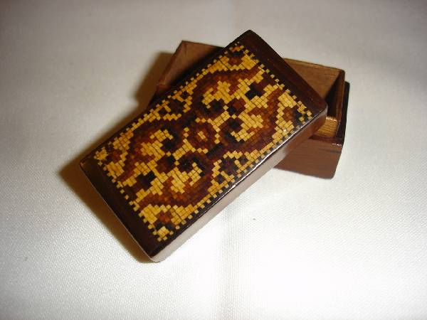 Tunbridgeware Double Stamp Box